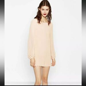 NEW!  Zara Woman Long Sleeve Pleated Romper - M